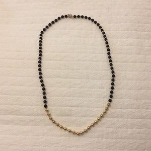 Black and gold beaded necklace